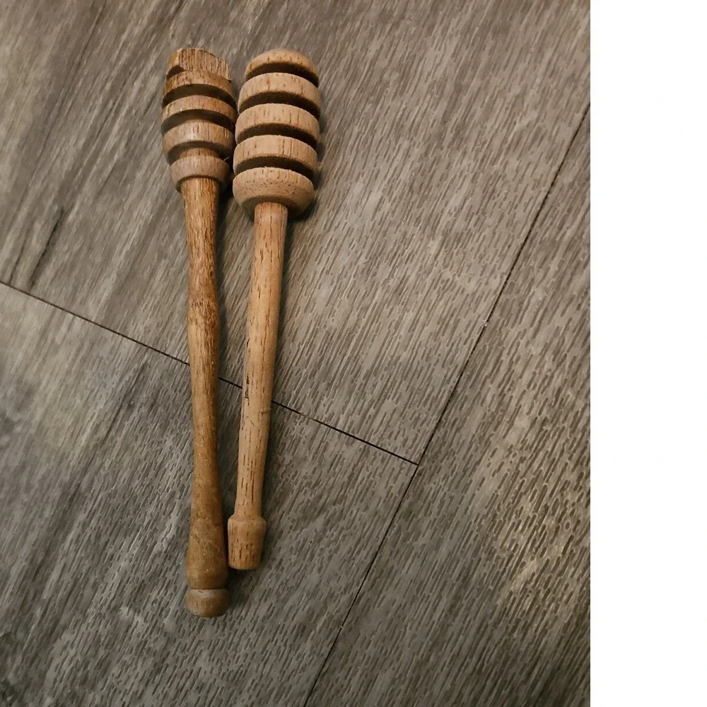 Honey Dipper Sticks‎ Wooden Honeycomb Swizzle Server Drizzler 2 Piece